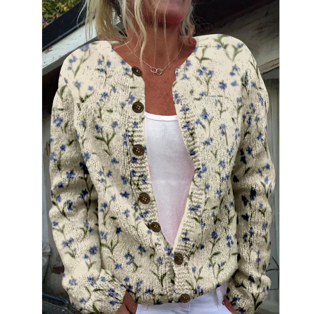 Florence | Chic cardigan with print