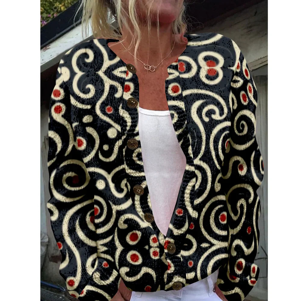 Iris | Chic cardigan with print