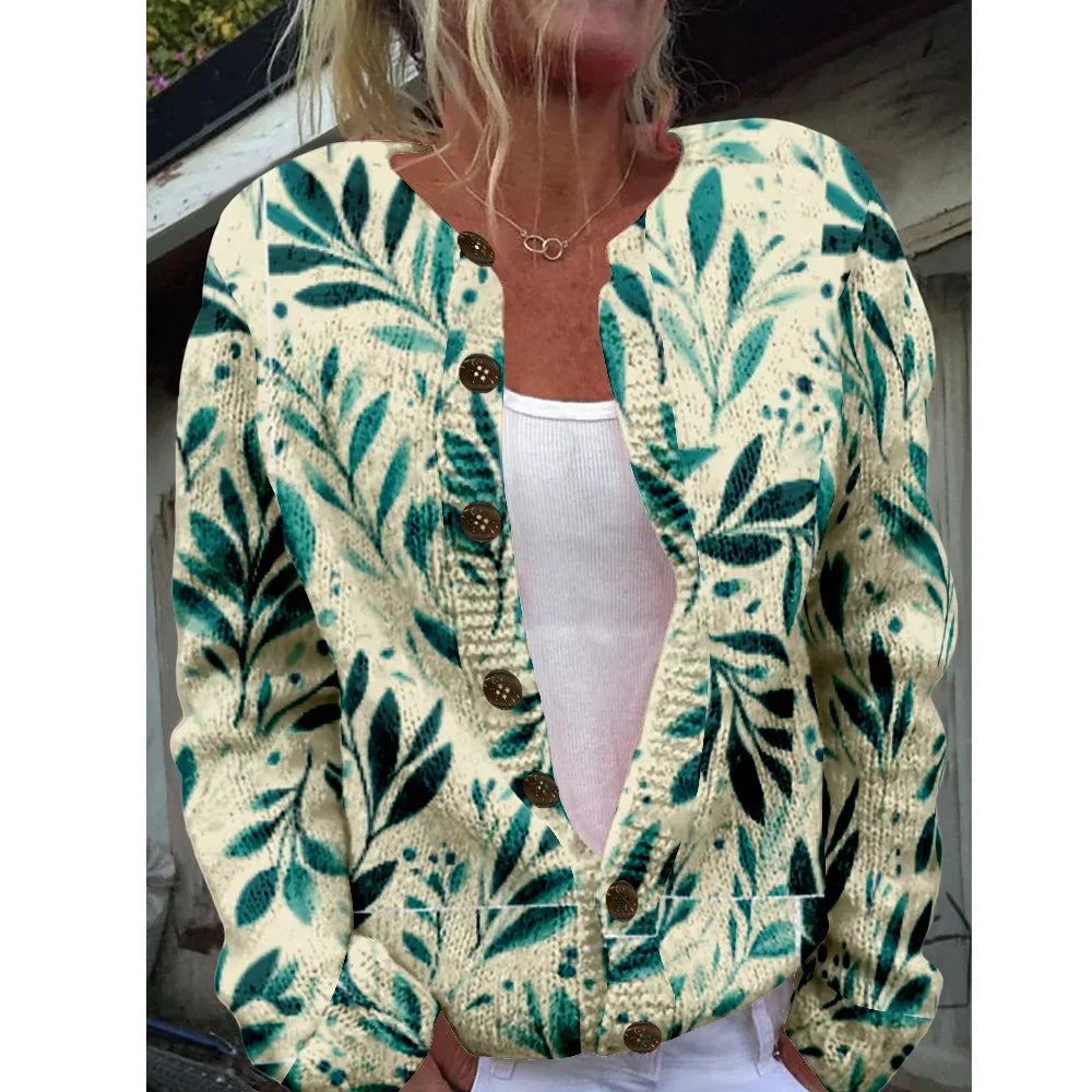 Lieke | cardigan vest with print