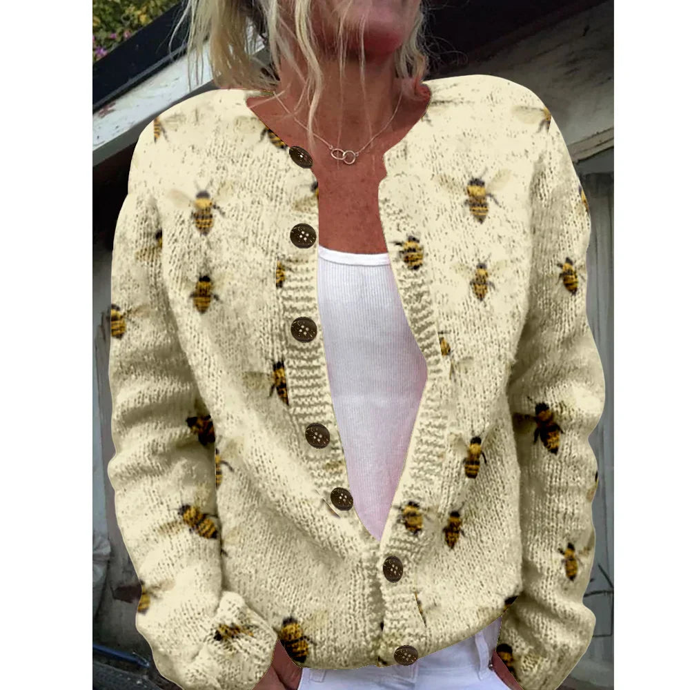 Juna | Chic cardigan with print