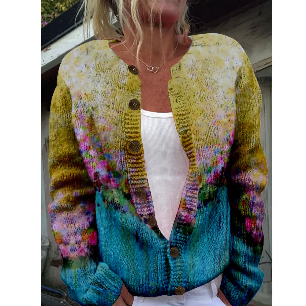 Fleur | Chic cardigan with print