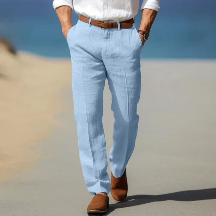 Jason | Relaxed Linen Summer Trousers