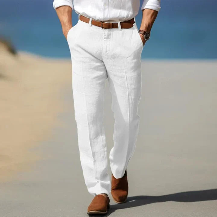 Jason | Relaxed Linen Summer Trousers