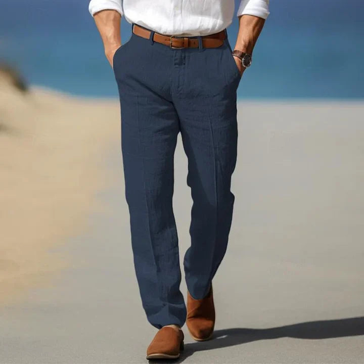 Jason | Relaxed Linen Summer Trousers