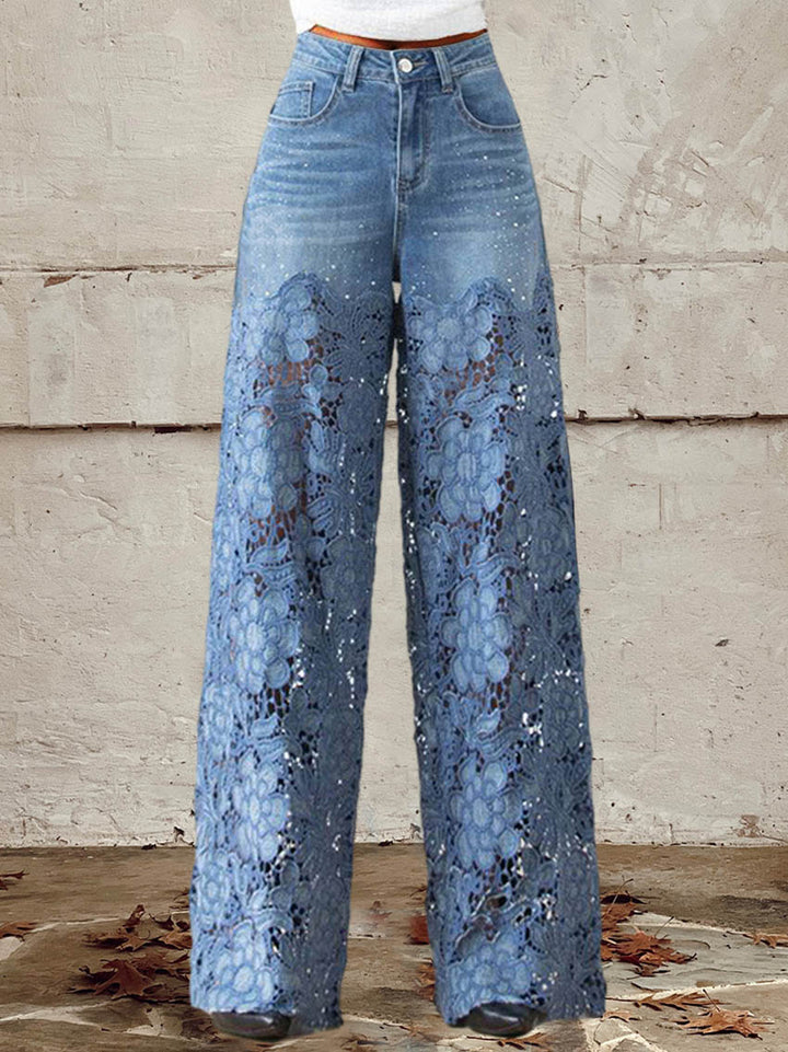 Aria | Vintage-Inspired Lace Detail Jeans