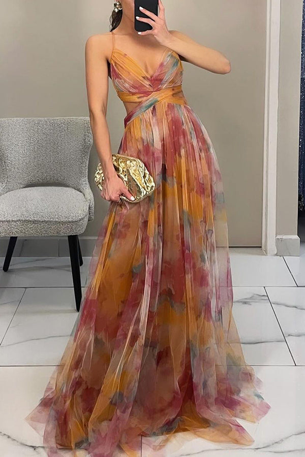 Isabella | Flowy Floral Print Maxi Dress