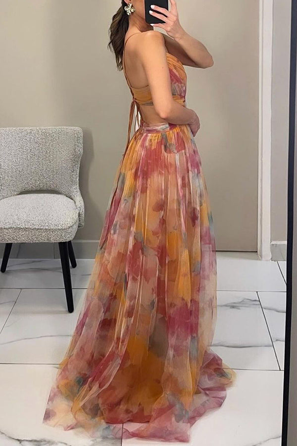 Isabella | Flowy Floral Print Maxi Dress