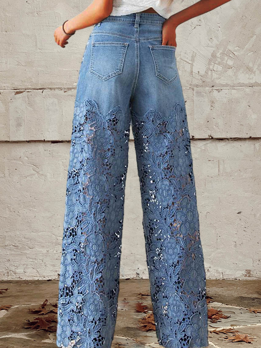 Aria | Vintage-Inspired Lace Detail Jeans
