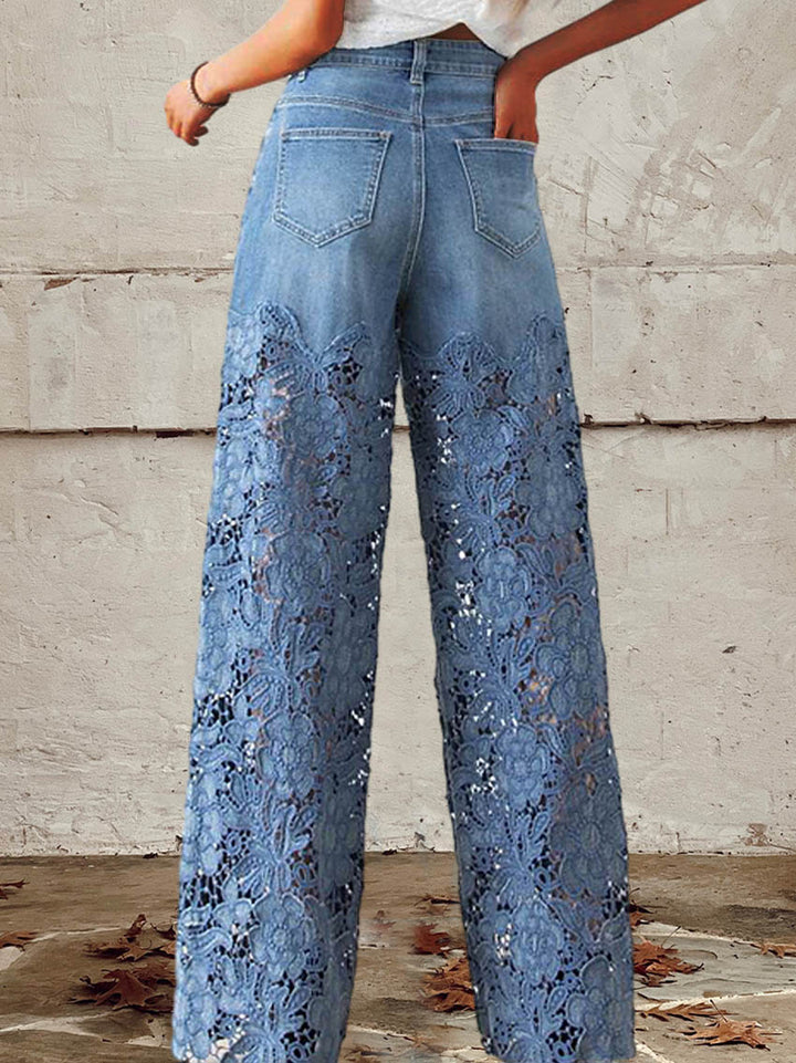 Aria | Vintage-Inspired Lace Detail Jeans