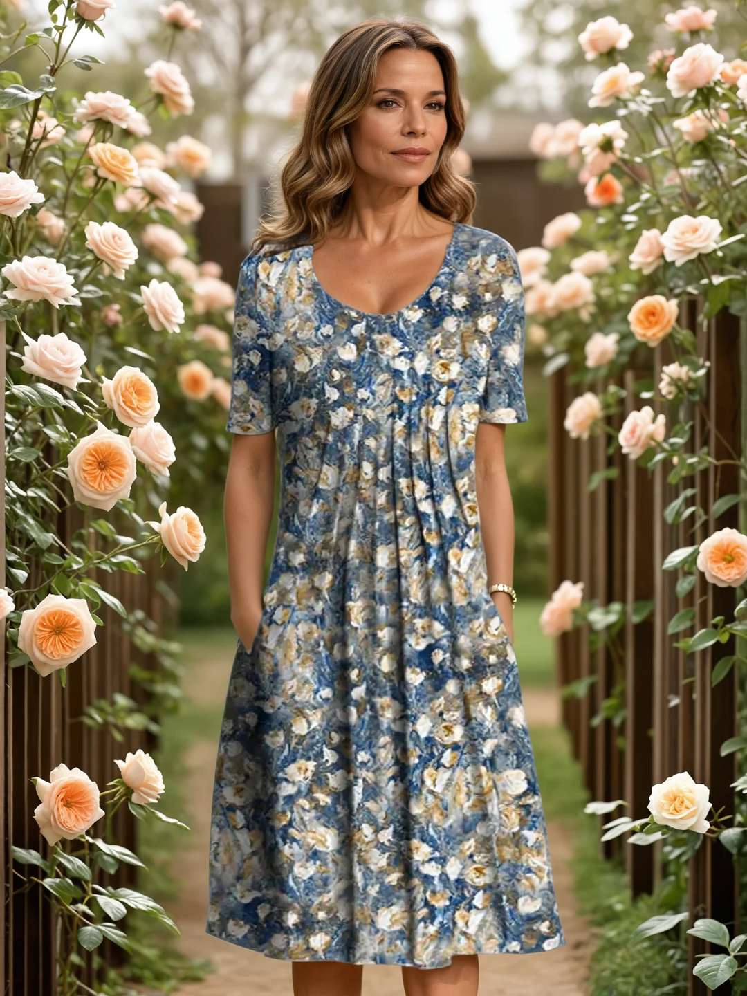 Marga | Elegant Dress with Tummy Coverage