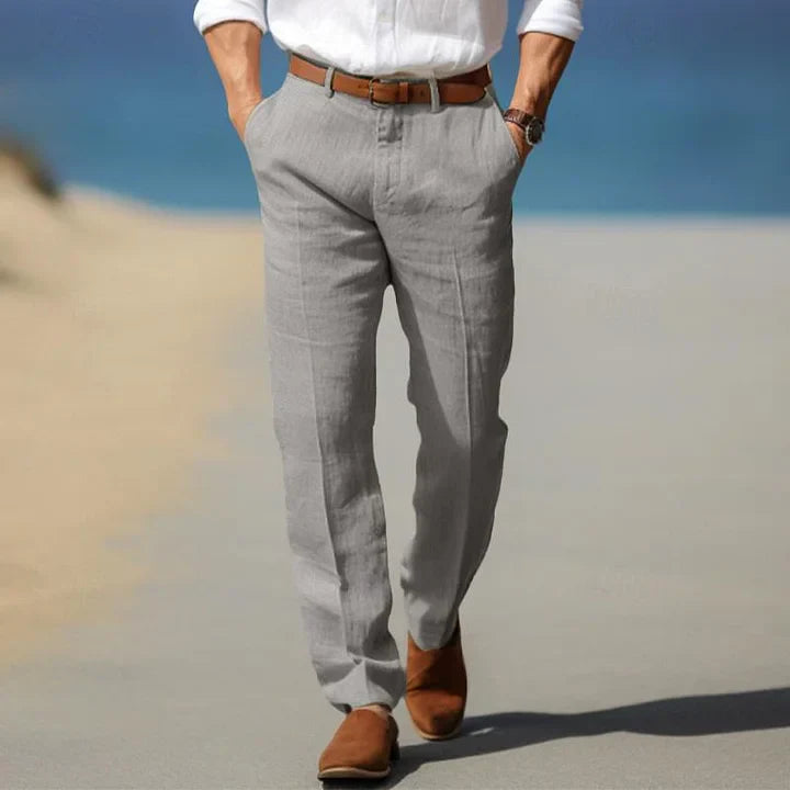 Jason | Relaxed Linen Summer Trousers