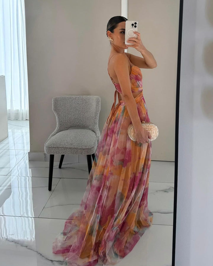 Isabella | Flowy Floral Print Maxi Dress