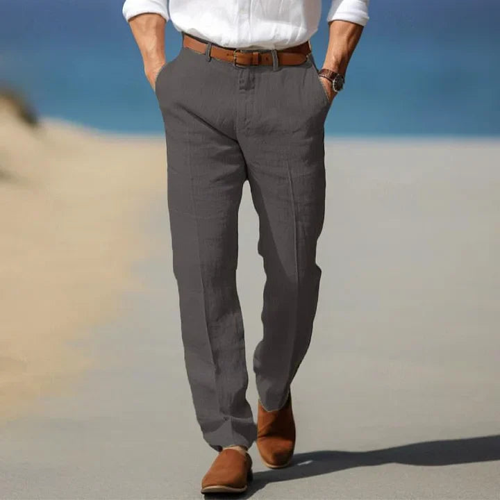Jason | Relaxed Linen Summer Trousers