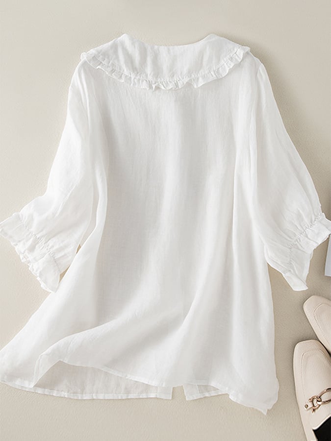 Ivy | Loose-Fit Ruffle Blouse