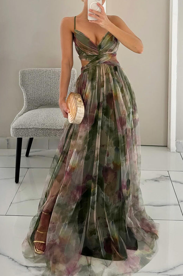 Isabella | Flowy Floral Print Maxi Dress