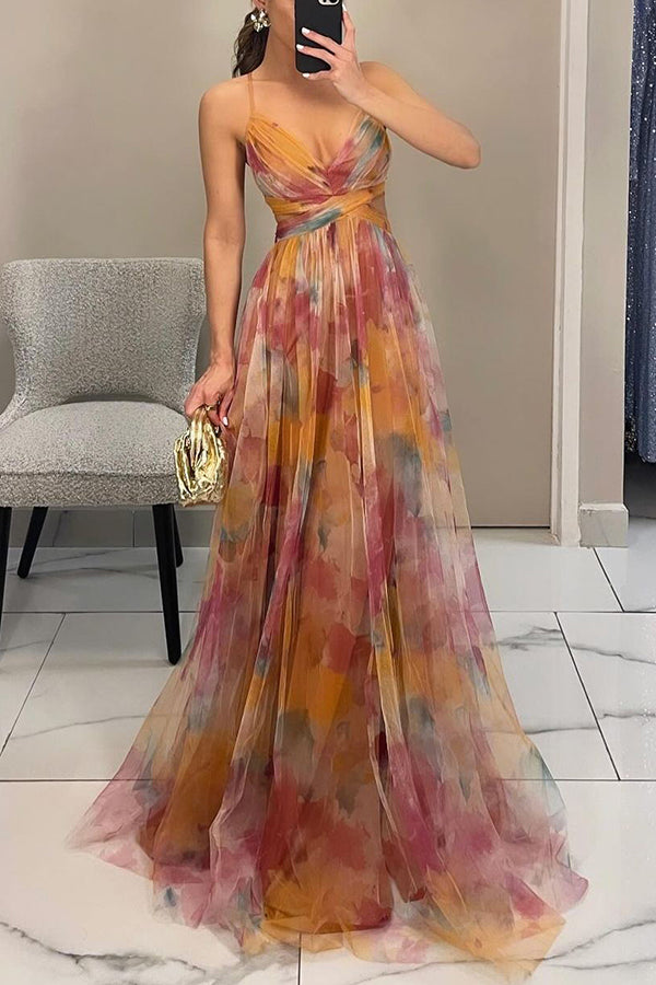 Isabella | Flowy Floral Print Maxi Dress