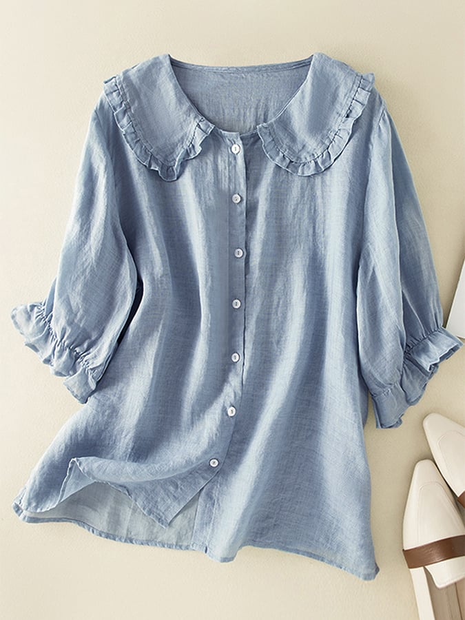 Ivy | Loose-Fit Ruffle Blouse