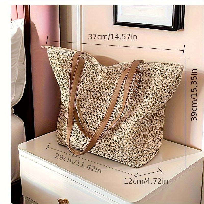 Sacha | Woven Straw Tote Bag
