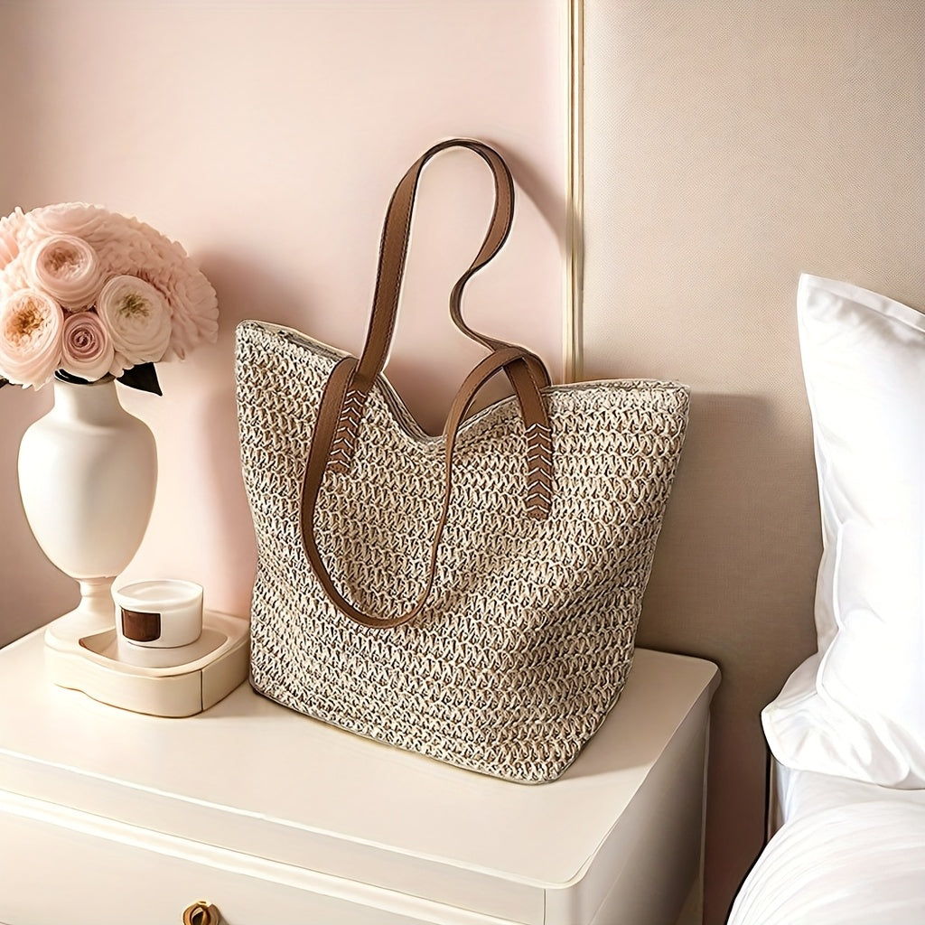 Sacha | Woven Straw Tote Bag