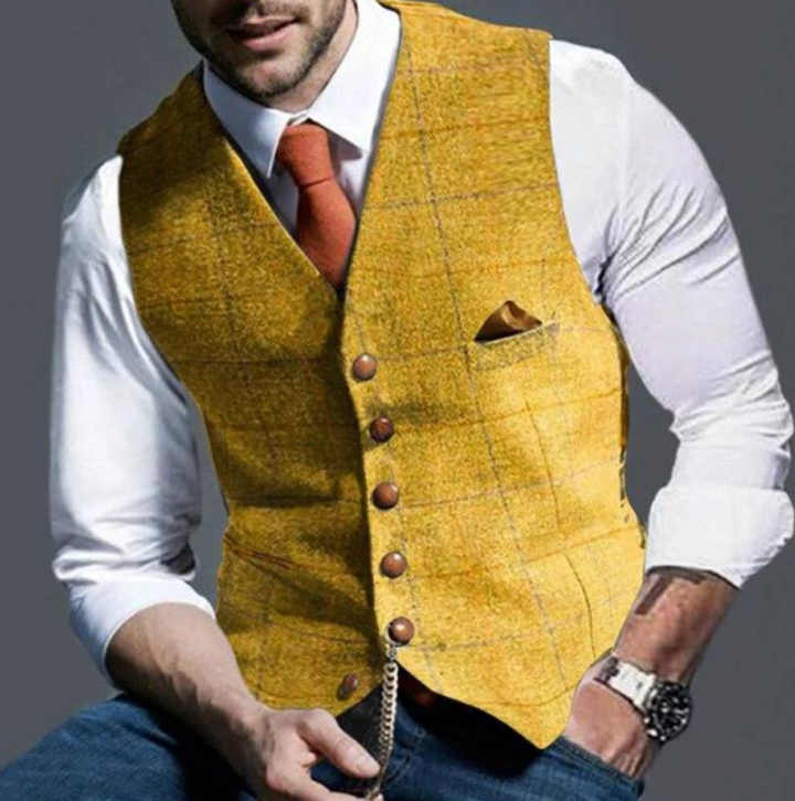 Edward | Elegant V‑Neck Formal Vest