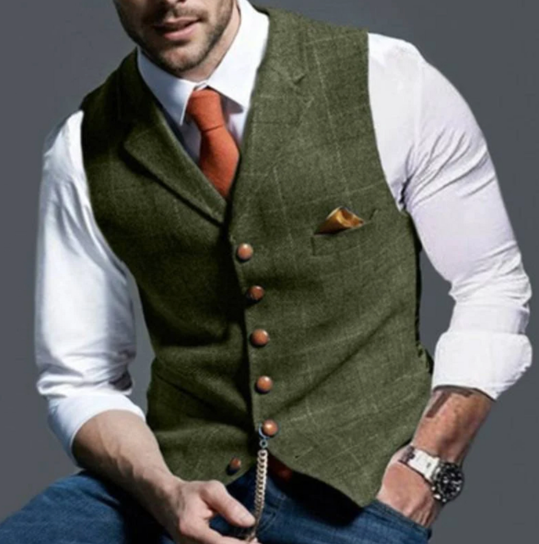 Edward | Elegant V‑Neck Formal Vest