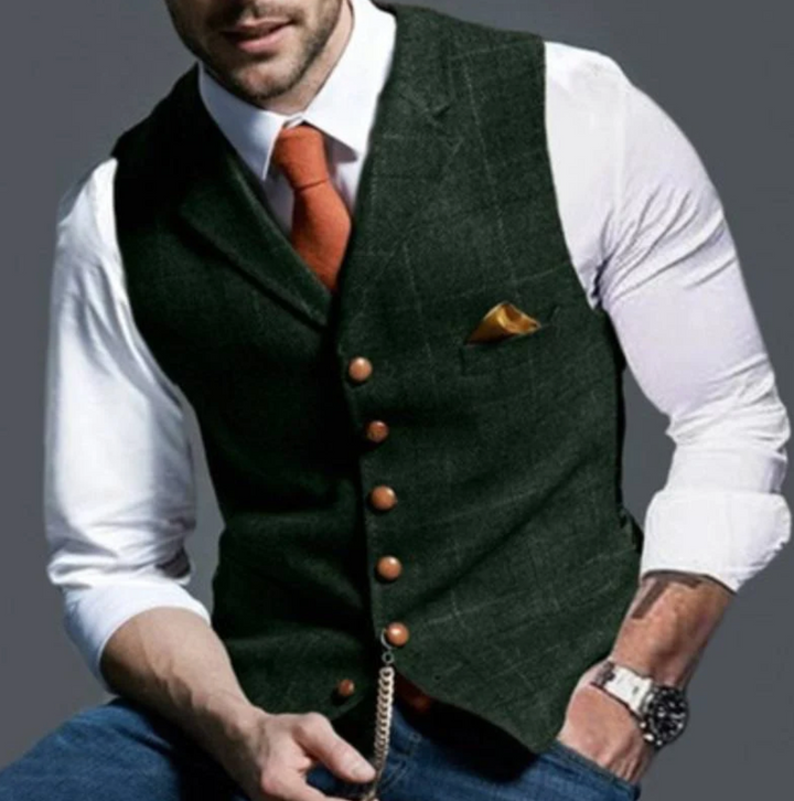 Edward | Elegant V‑Neck Formal Vest