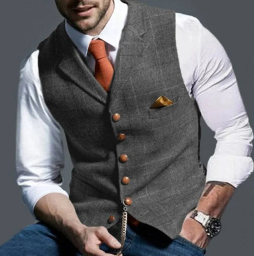 Edward | Elegant V‑Neck Formal Vest