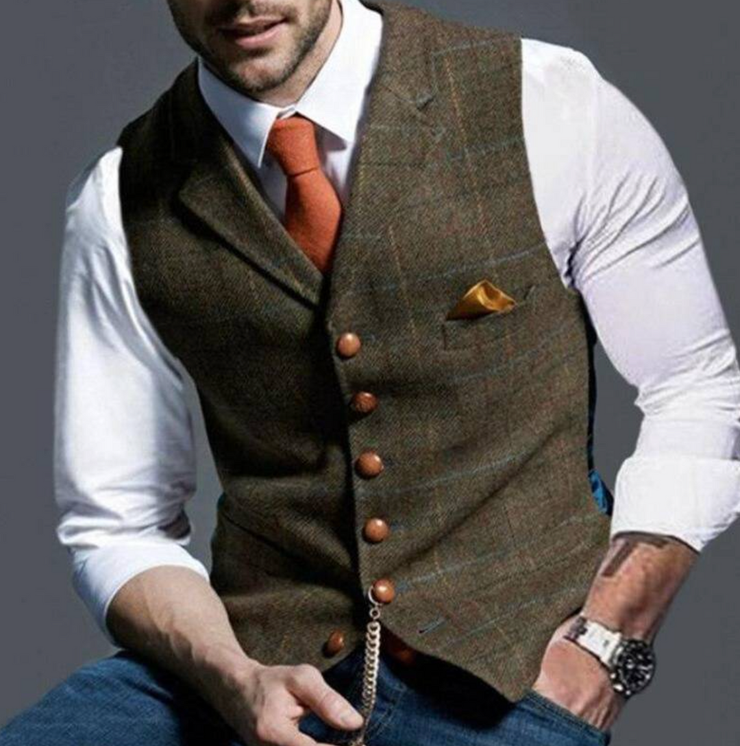 Edward | Elegant V‑Neck Formal Vest