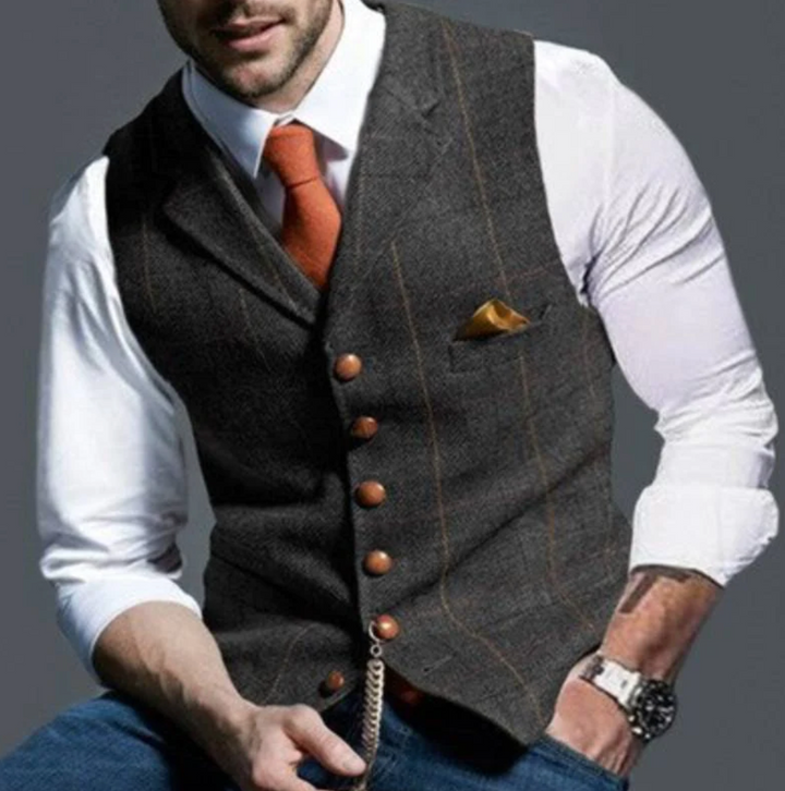 Edward | Elegant V‑Neck Formal Vest