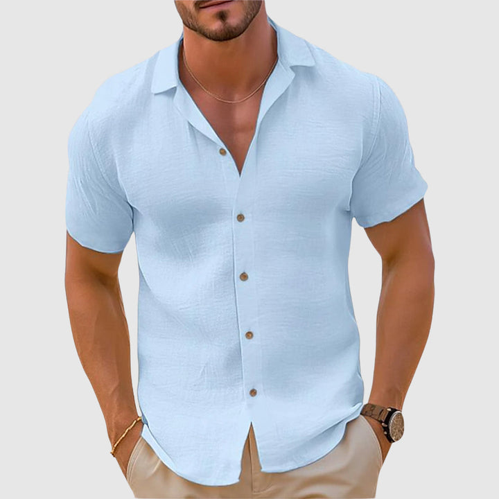Simon | Relaxed Linen-Cotton Casual Shirt
