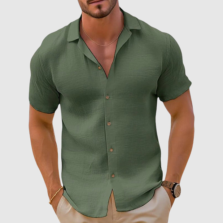 Simon | Relaxed Linen-Cotton Casual Shirt