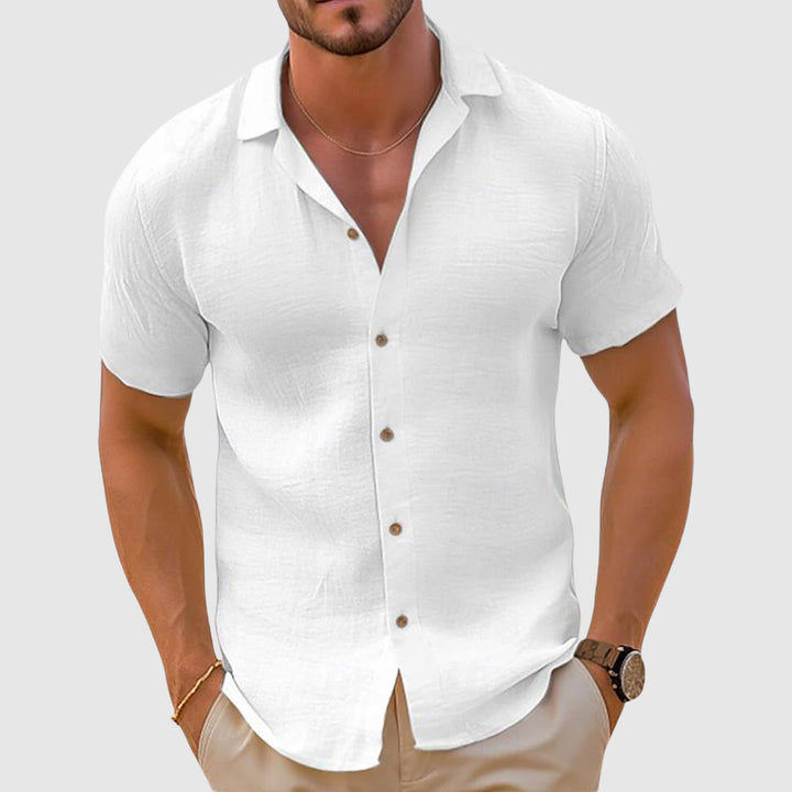 Simon | Relaxed Linen-Cotton Casual Shirt