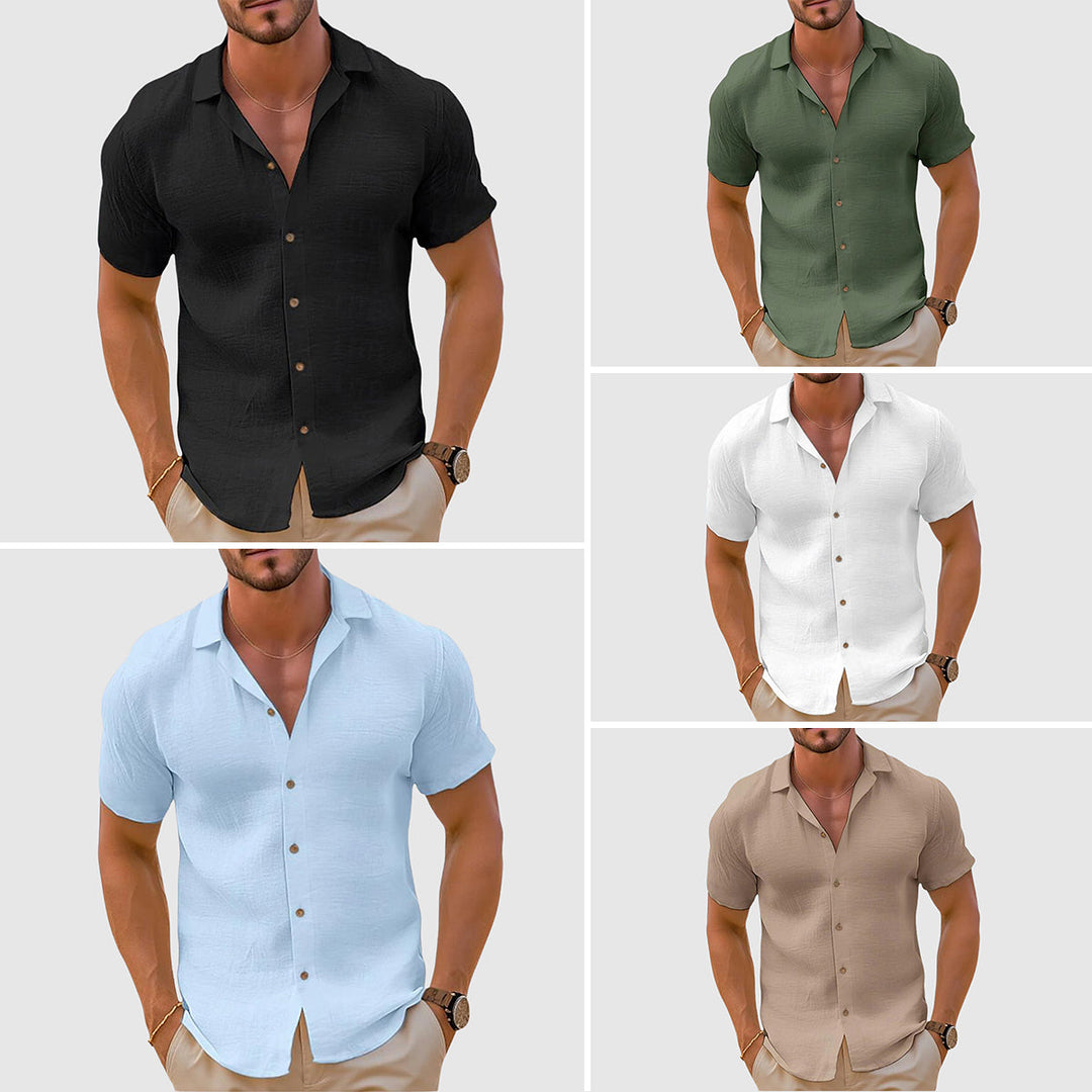 Simon | Relaxed Linen-Cotton Casual Shirt