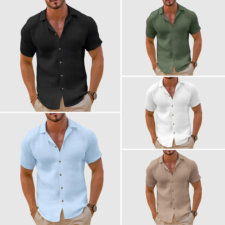 Simon | Relaxed Linen-Cotton Casual Shirt