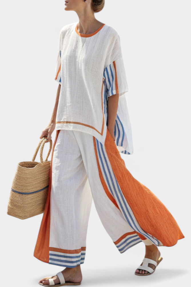 Delphine | Relaxed Stripe Two-Piece