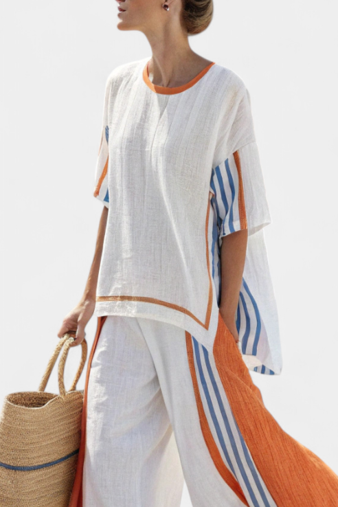 Delphine | Relaxed Stripe Two-Piece