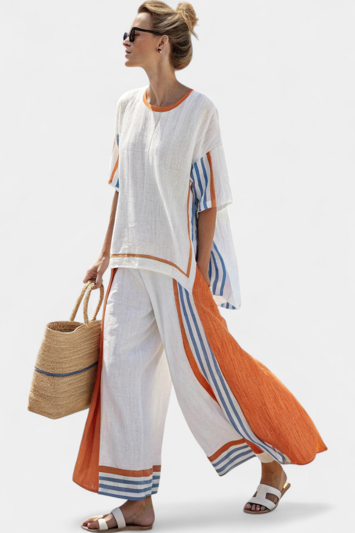 Delphine | Relaxed Stripe Two-Piece