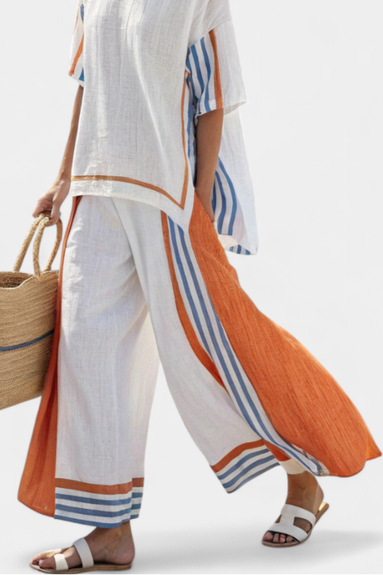 Delphine | Relaxed Stripe Two-Piece