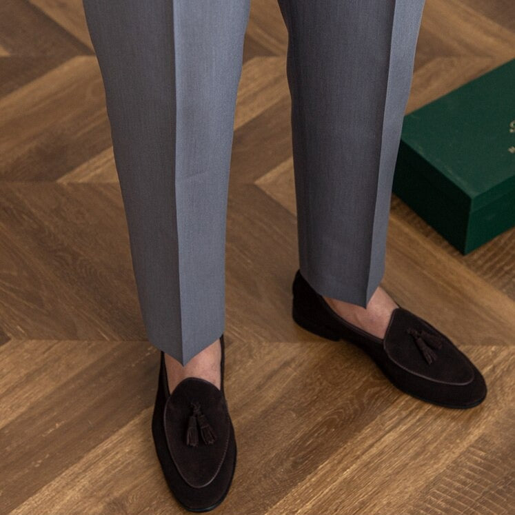 Edward | Pleated High‑Waist Trousers with Adjusters