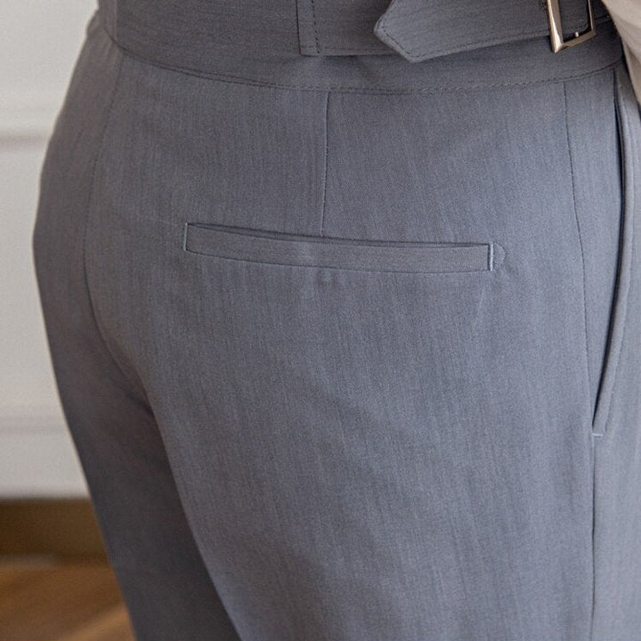 Edward | Pleated High‑Waist Trousers with Adjusters