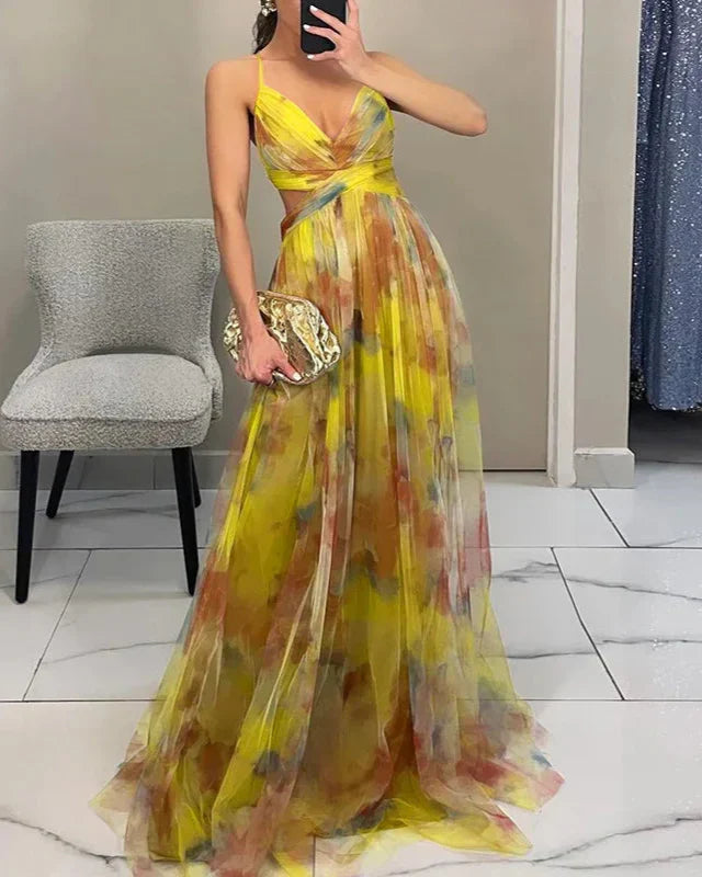 Isabella | Flowy Floral Print Maxi Dress