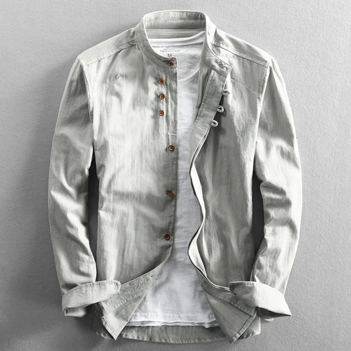 Henry | Tailored Slim Stand‑Up Collar Shirt