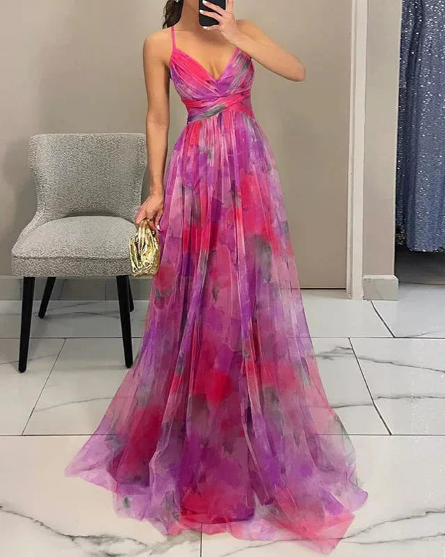 Isabella | Flowy Floral Print Maxi Dress