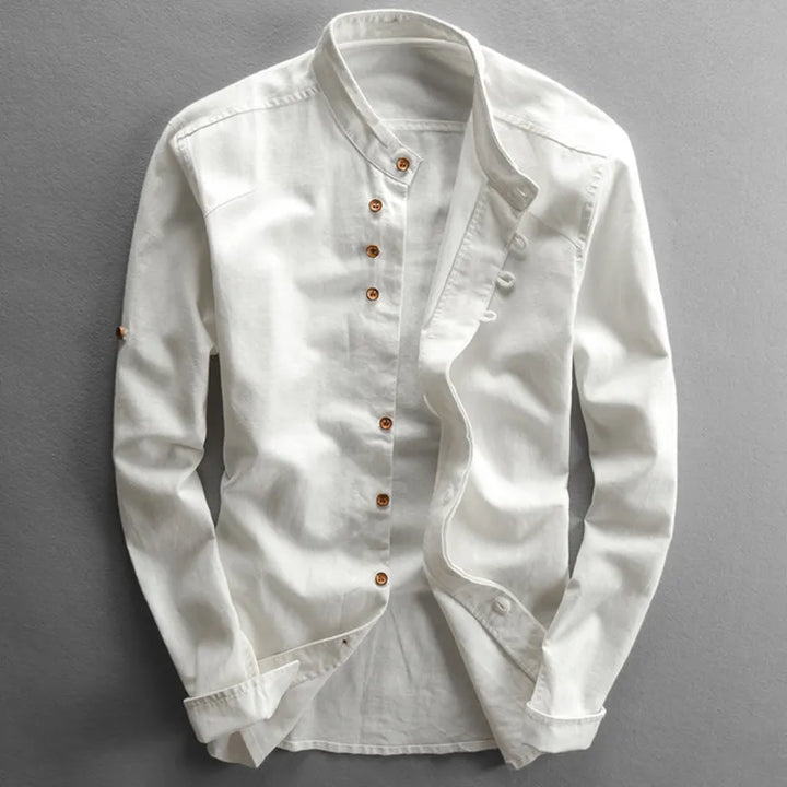 Henry | Tailored Slim Stand‑Up Collar Shirt