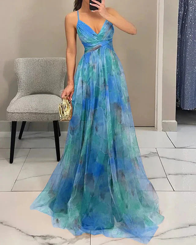 Isabella | Flowy Floral Print Maxi Dress