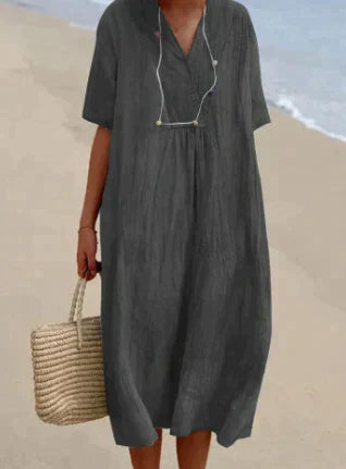 Ella | Lightweight V‑Neck Linen Sundress
