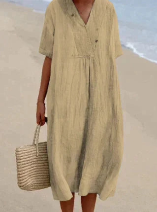 Ella | Lightweight V‑Neck Linen Sundress