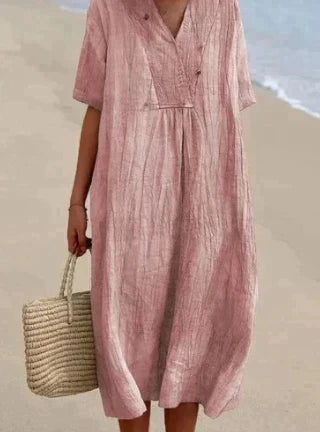 Ella | Lightweight V‑Neck Linen Sundress