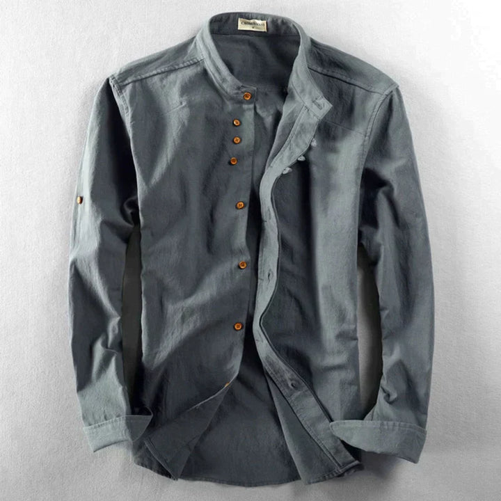 Henry | Tailored Slim Stand‑Up Collar Shirt