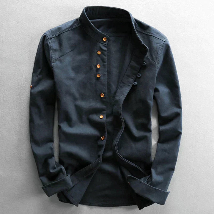 Henry | Tailored Slim Stand‑Up Collar Shirt